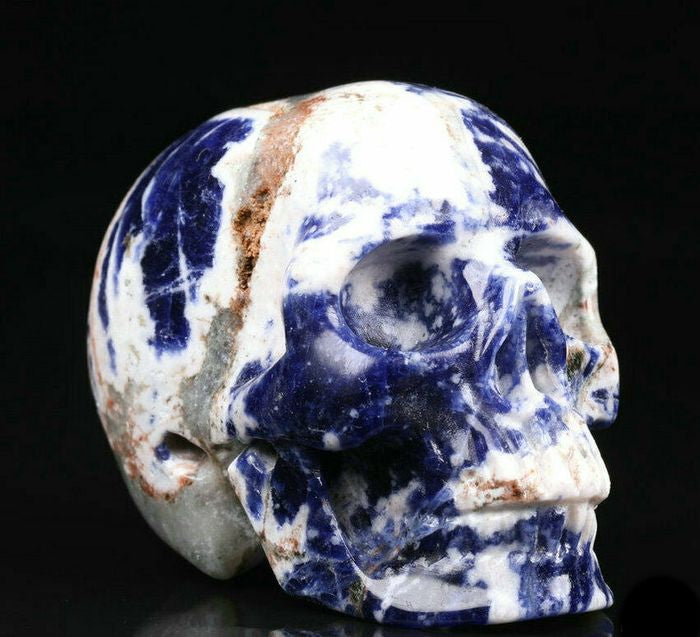 Blue and creme Sodalite memento mori