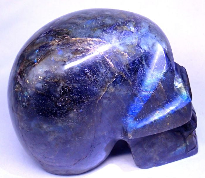 Beautiful polished labradorite skull