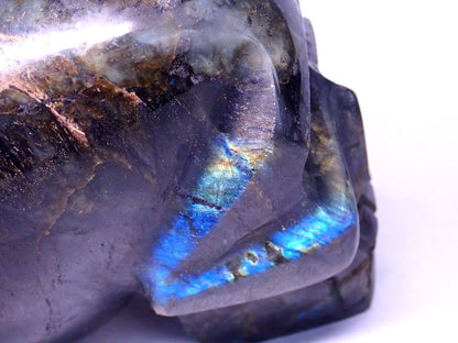 Beautiful polished labradorite skull