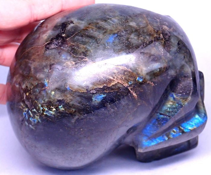 Beautiful polished labradorite skull