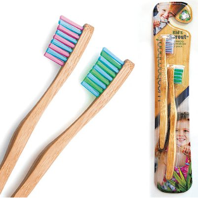 Bambus Tandbørster til Børn, 2 stk bløde børster