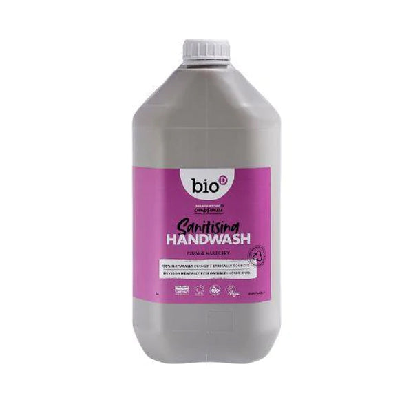 BIO-D Antibakteriel Håndsæbe 5 L - Blomme &amp; Morbær