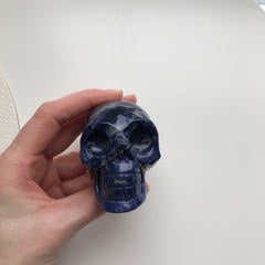 Sodalite crystal skull skull