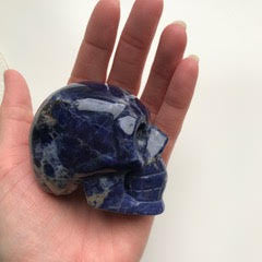 Sodalite crystal skull skull