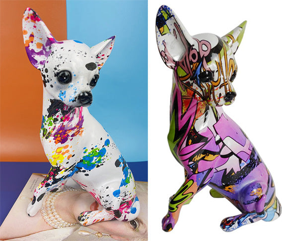 Model Chihuahua hund i flere farver - Kreative farverige figurer