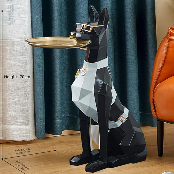 Model Doberman Hunde Skulptur - Kreative farverige figurer