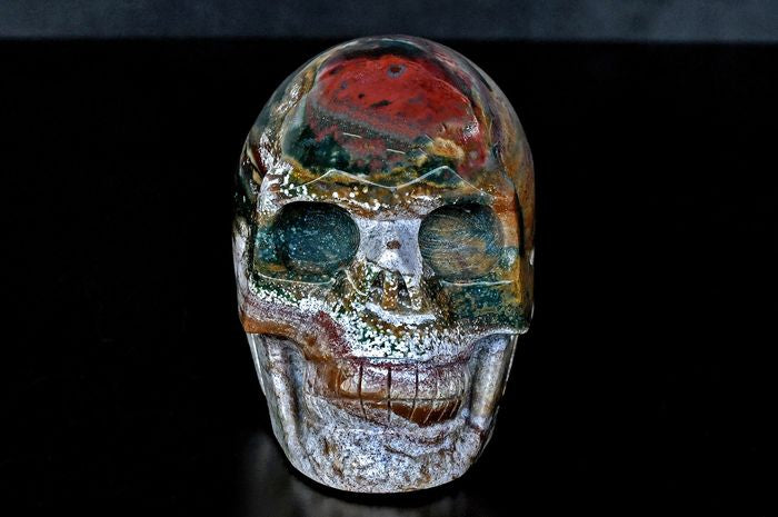 Ocean Jasper skull from Madagascar