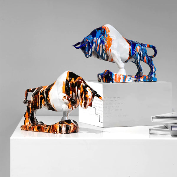 Farverig ko Model A - Kreative farverige figurer