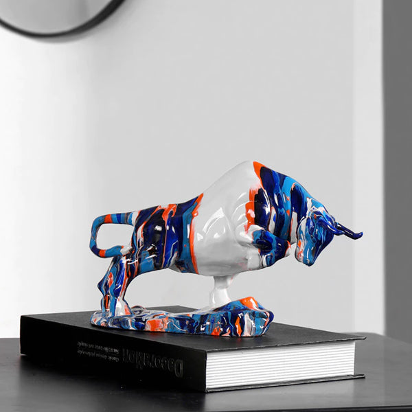 Farverig ko Model A - Kreative farverige figurer