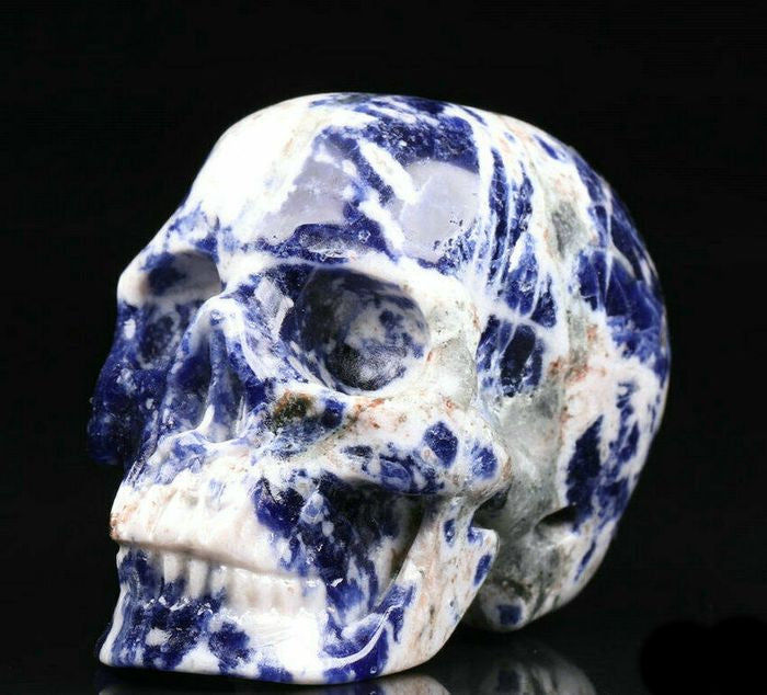 Blue and creme Sodalite memento mori