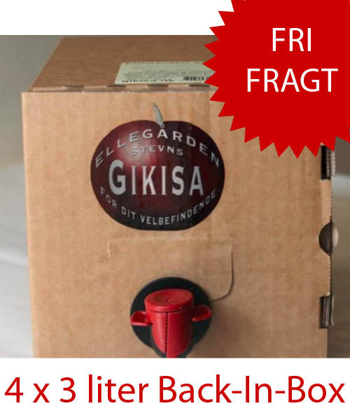 Kirsebærsaft fra Gikisa - 4 x 3 liter Bag-In-Box
