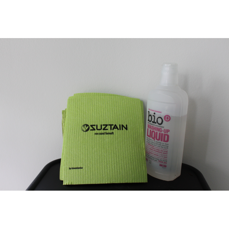 Suztain - Karklud uden mikroplast - 5pak - Grøn & Grå ass. farver