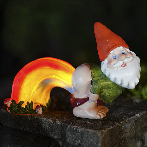 Nisse med regnbuelys