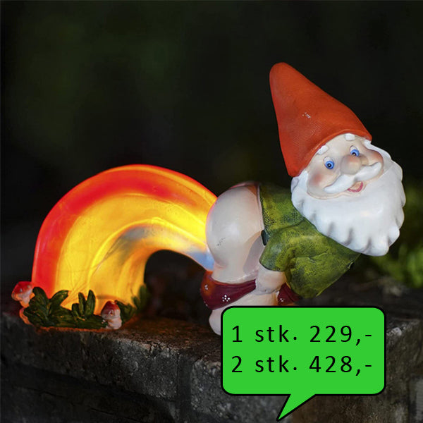 Nisse med regnbuelys