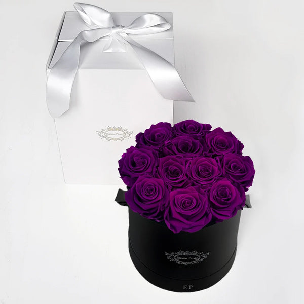 Plum Black Suede - Roser som holder ca. 1 år