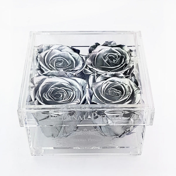 Quartet - Silver - Roser som holder ca. 1 år