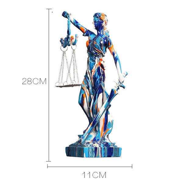 Model Retfærdighedens Gudinde - Kreative farverige figurer