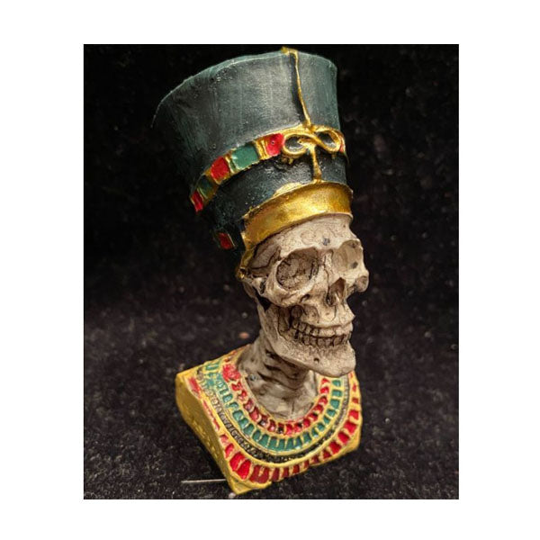 Beautiful masonic memento mori skull pharaon bust