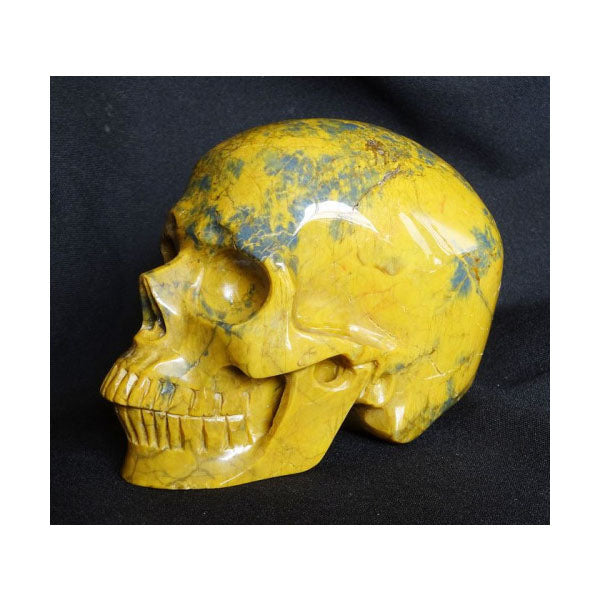 The skull carved into Pietersite crystal