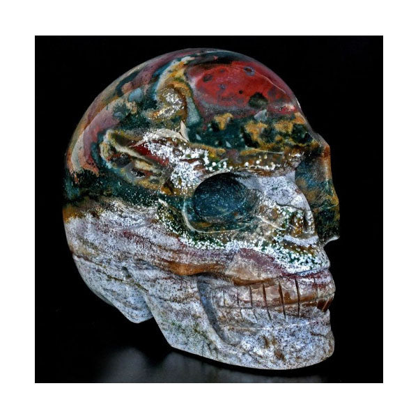 Ocean Jasper skull from Madagascar