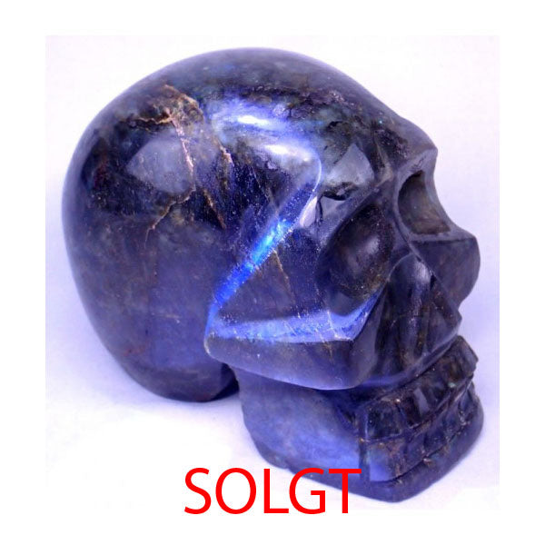 Beautiful polished labradorite skull