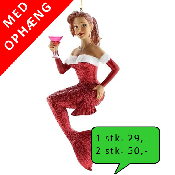 Smuk havfrue med cocktail