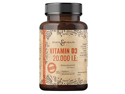 Vitamin D3 20000 Depot - 365 Kapsler - Højdosis Vitamin